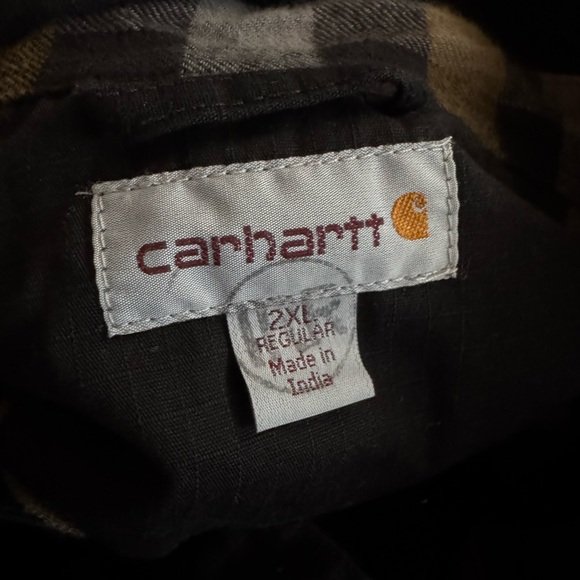 Carhartt Men's Black Jacket Flannel lined - Picture 3 of 3